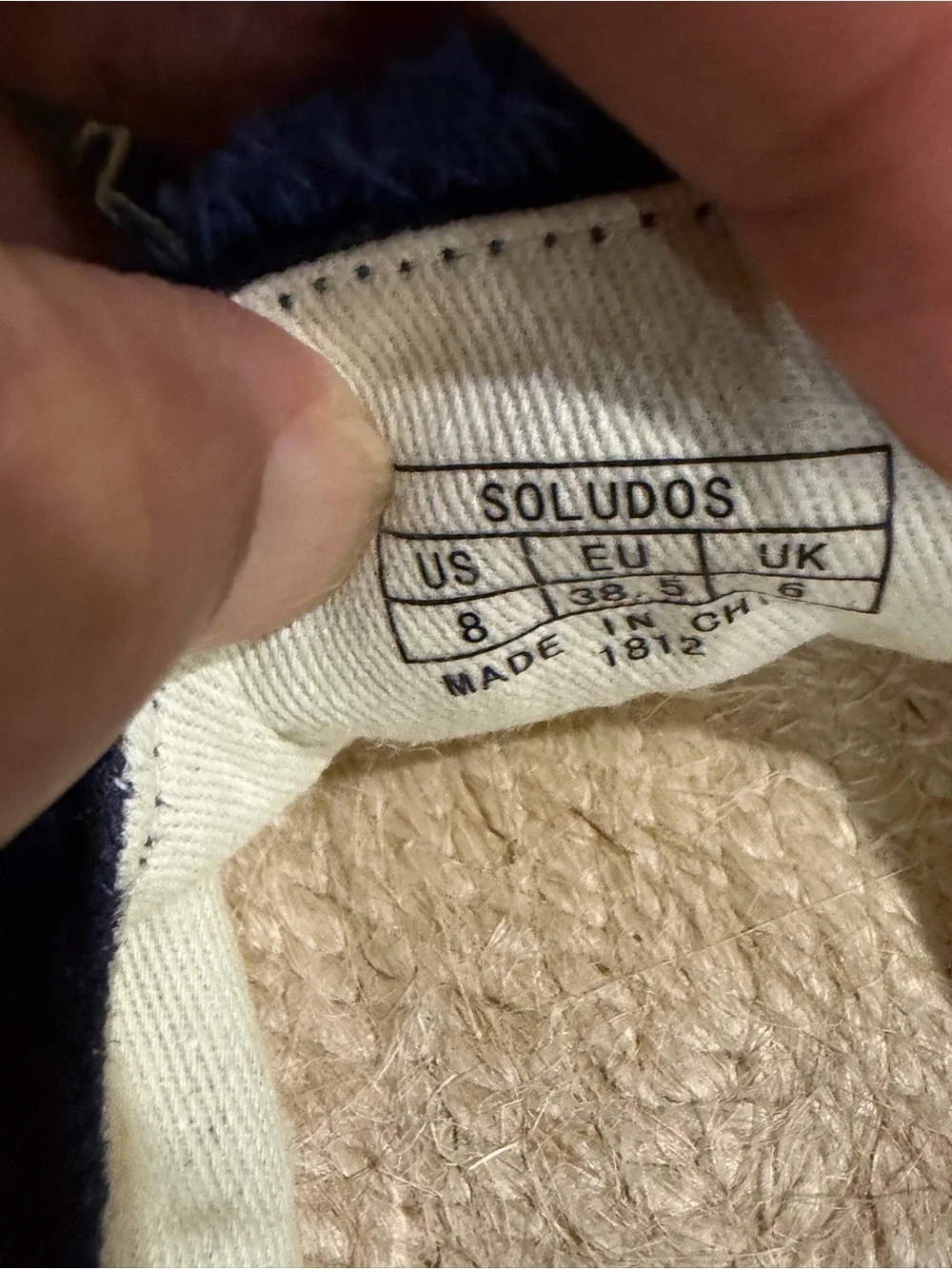 Soludos Navy Canvas Tassel Espadrille Mules slipons flats espadrille size 8